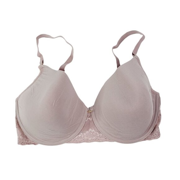 Natori Beige Demi Bra Size 32DD Lace Light Padding 21030 - Picture 1 of 4